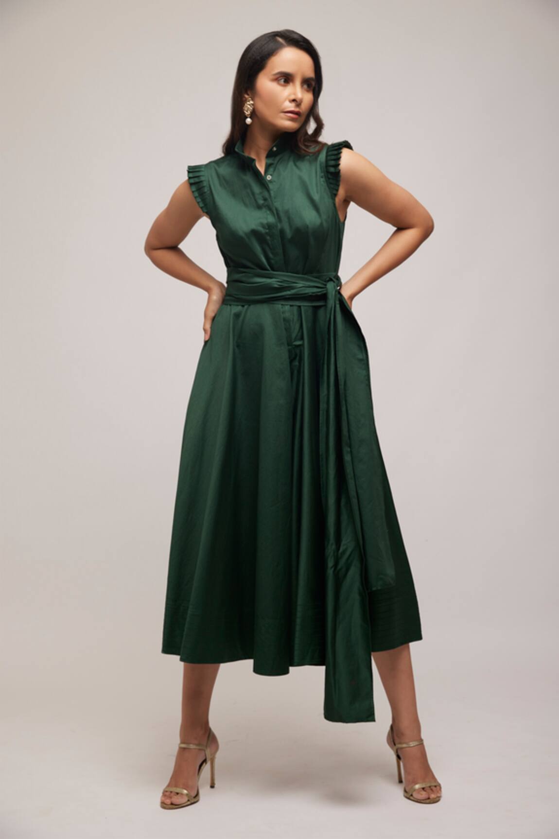 Escape By Aishwarya Pleated Sleeve Jumpsuit 