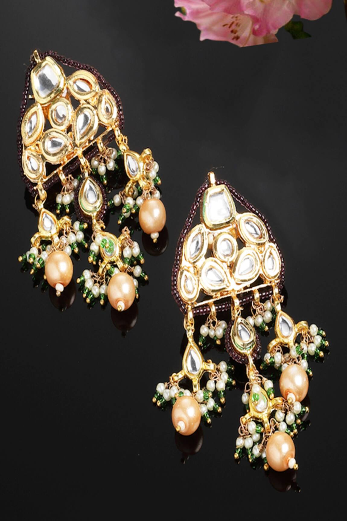 Dugran By Dugristyle Stone Tassel Drop Earrings