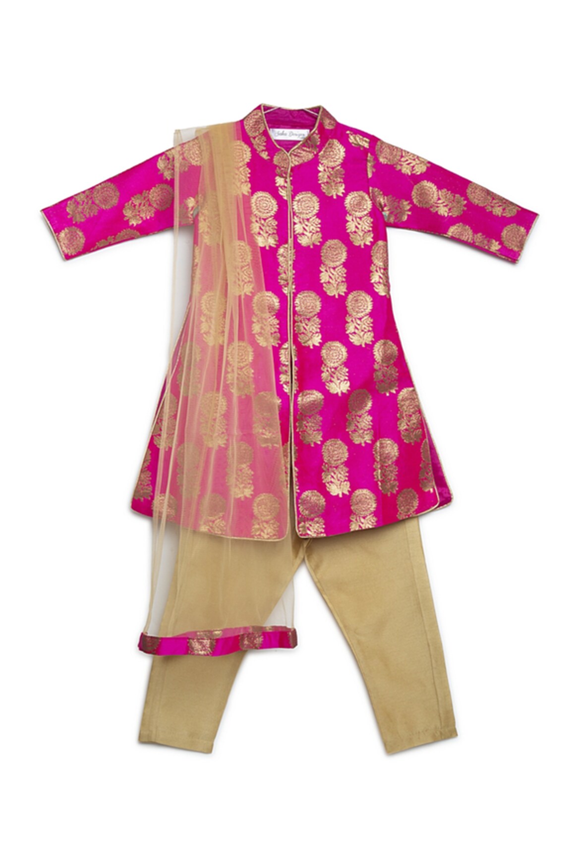 Saka Designs Floral Woven Kurta Pant Set