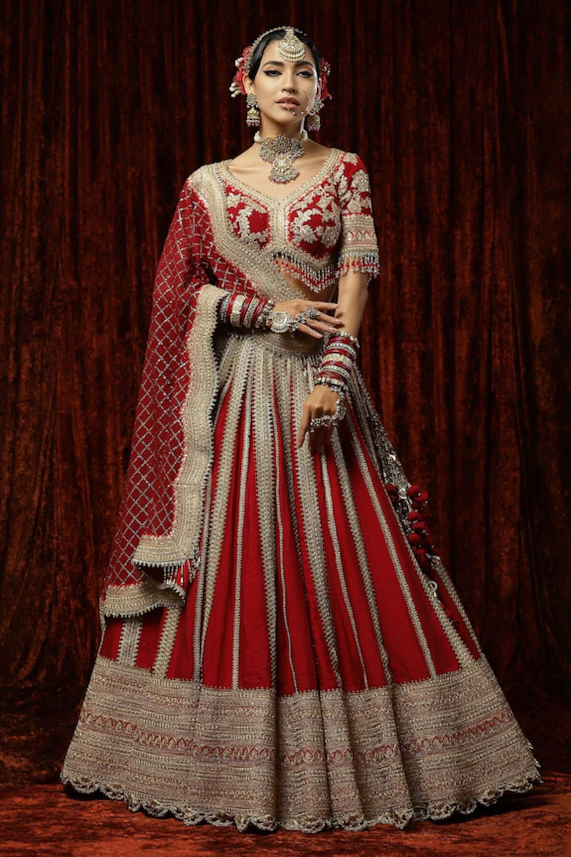 Shikhar Sharma Ruby Embroidered Bridal Lehenga Set