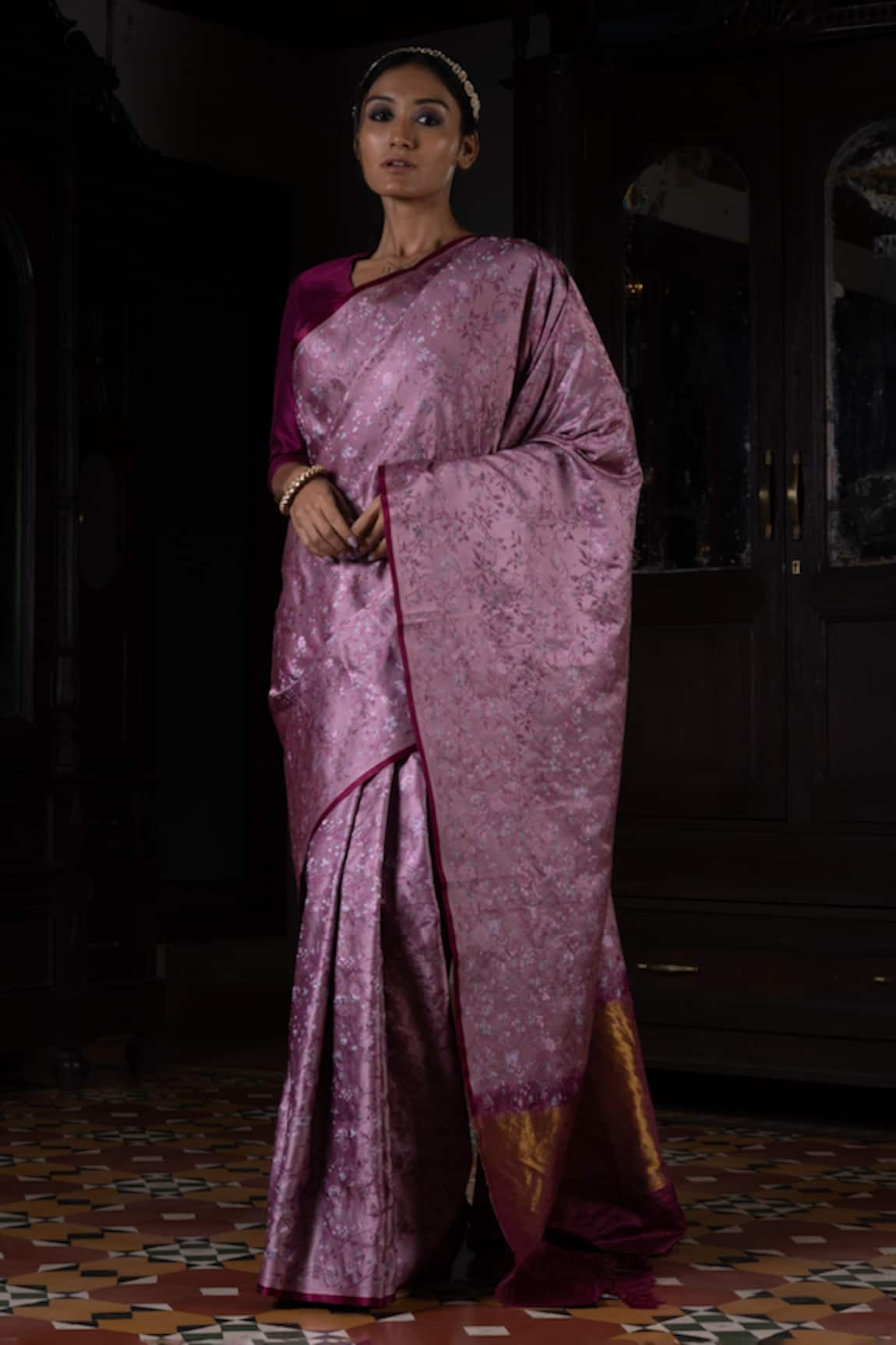 Kasturi Kundal Pushpavali Tanchoi Zari Woven Saree