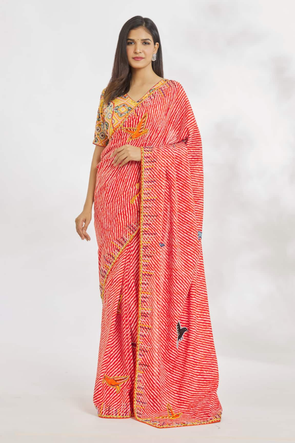 Paksh Printed Cotton Saree With Blouse