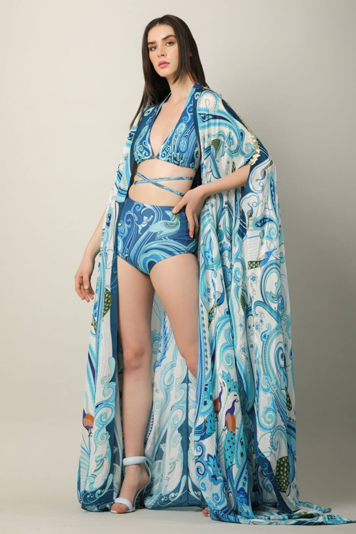 Limerick By Abirr N' Nanki Jane Floral Pattern Cape