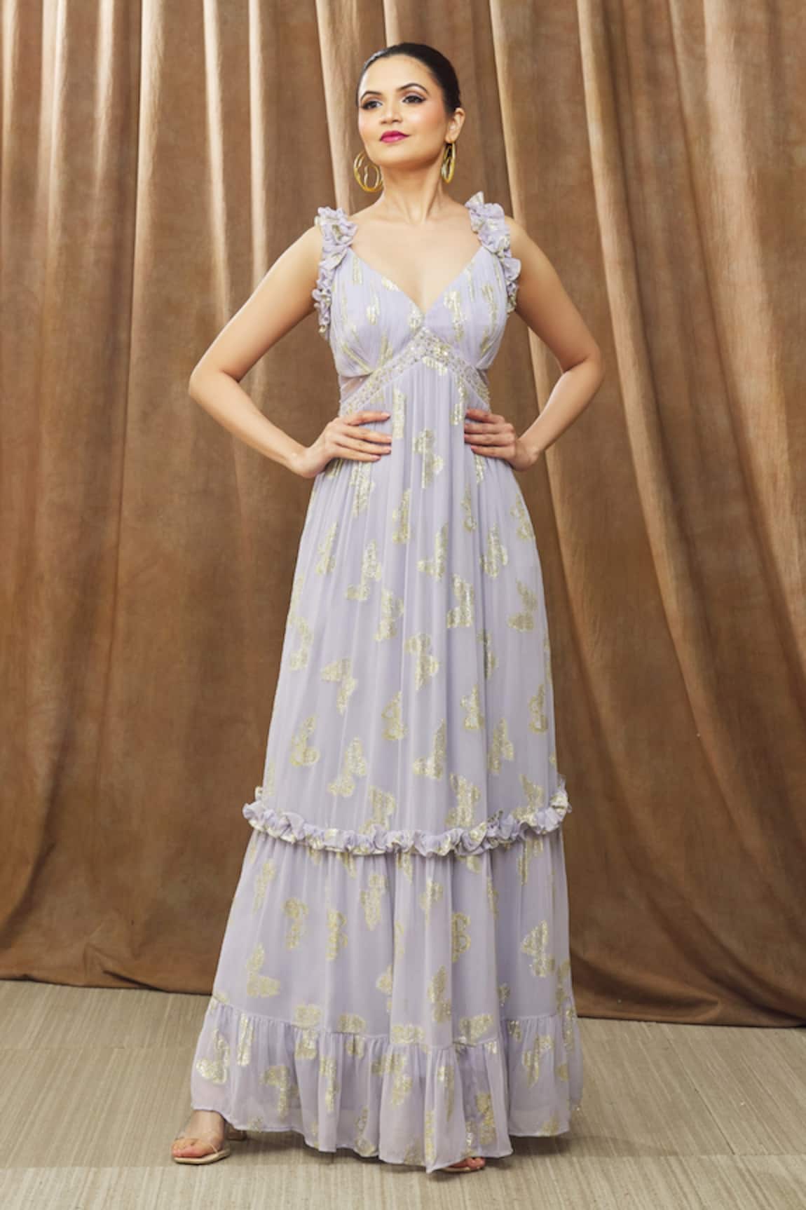 Bump Loving Adonis Butterfly Pattern Maternity Gown