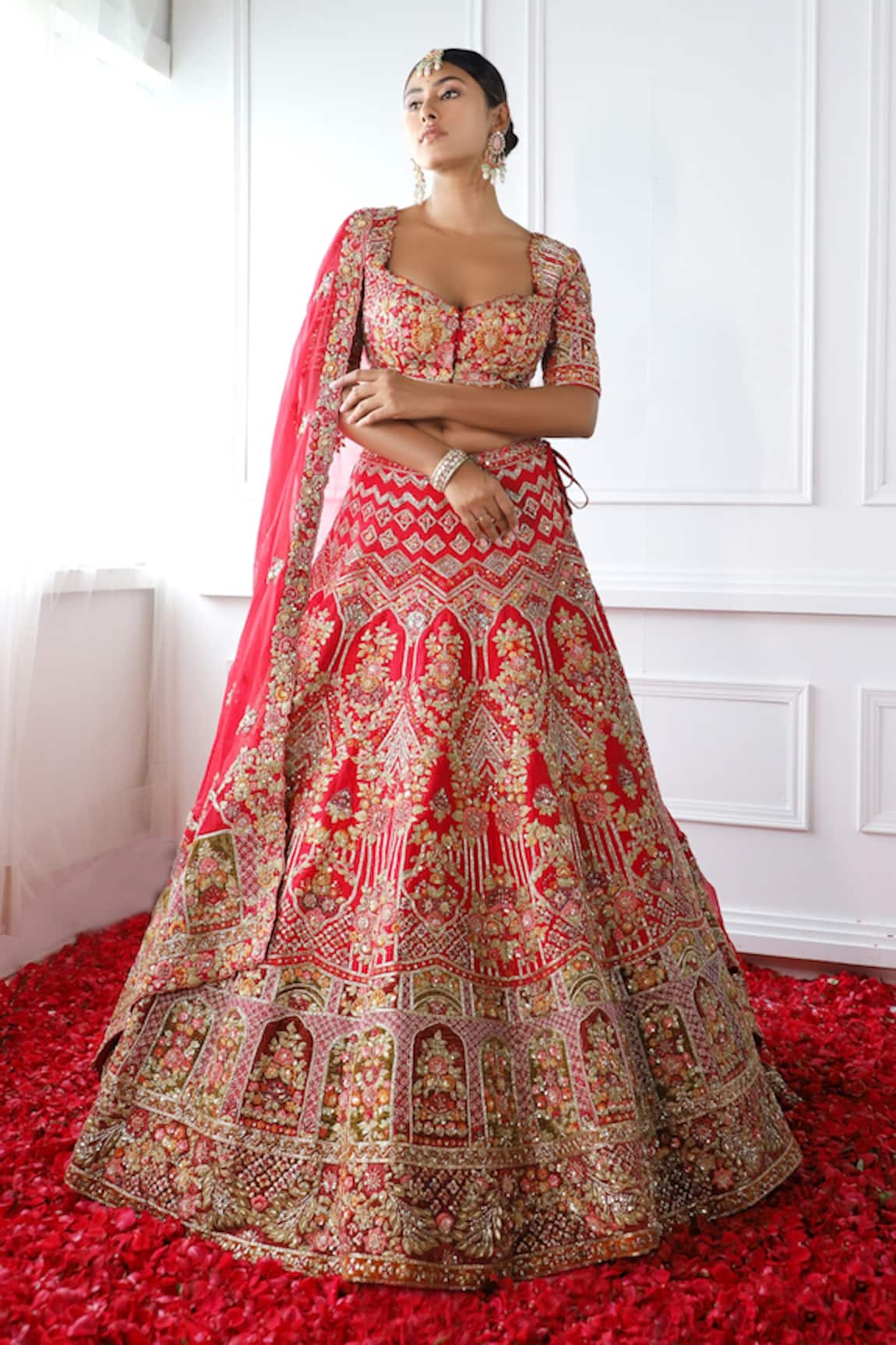 Pallavi Poddar Roshnara Embroidered Bridal Lehenga Set