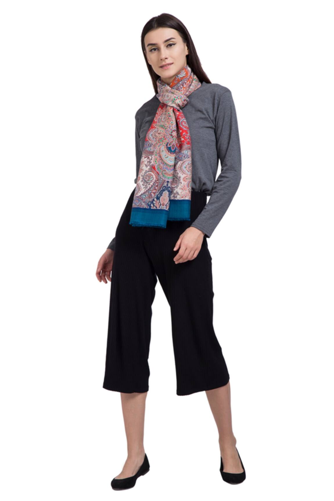 Shingora Floral Pattern Stole