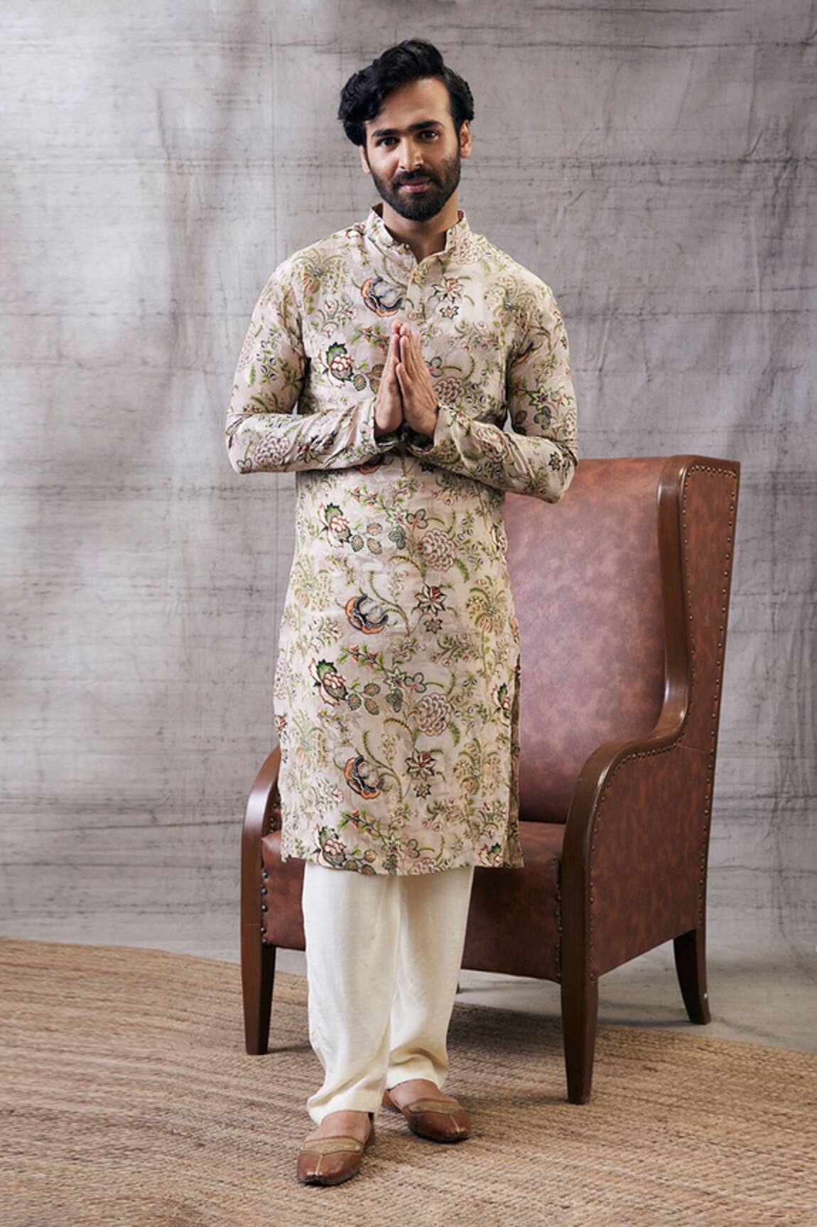 Soup by Sougat Paul Mehr Botanical Print Kurta Set