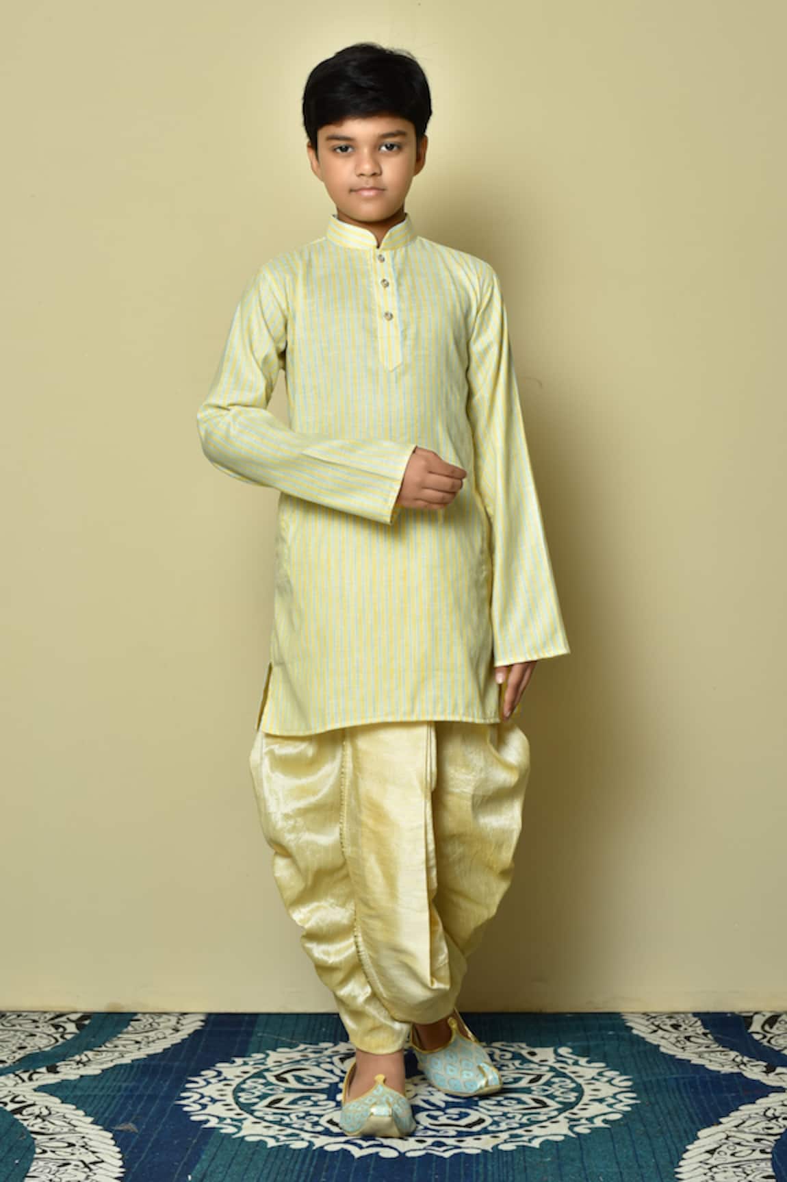 Arihant Rai Sinha Striped Pattern Kurta & Dhoti Pant Set 
