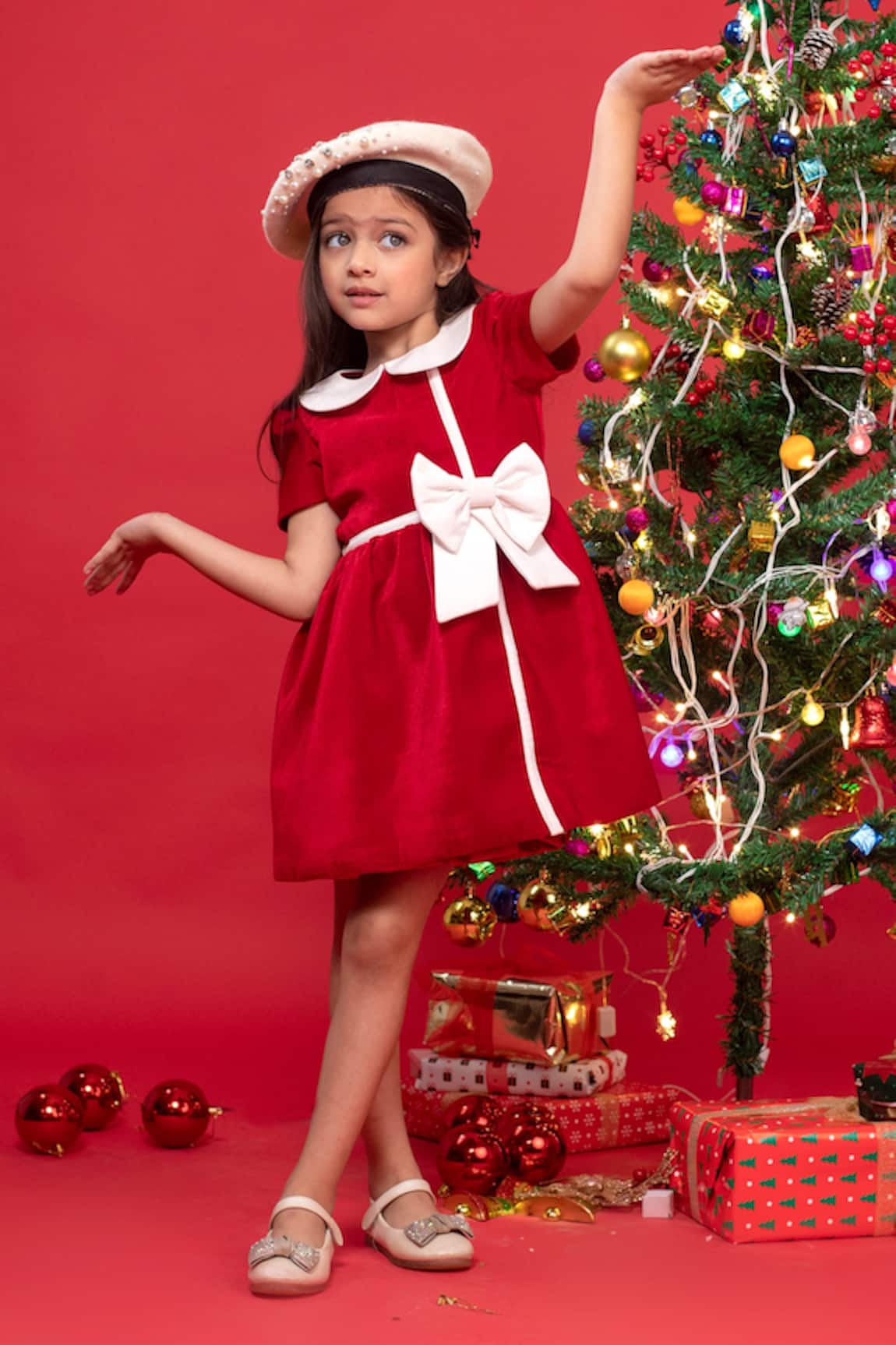 Hoity Moppet Bow Detailing Dress 