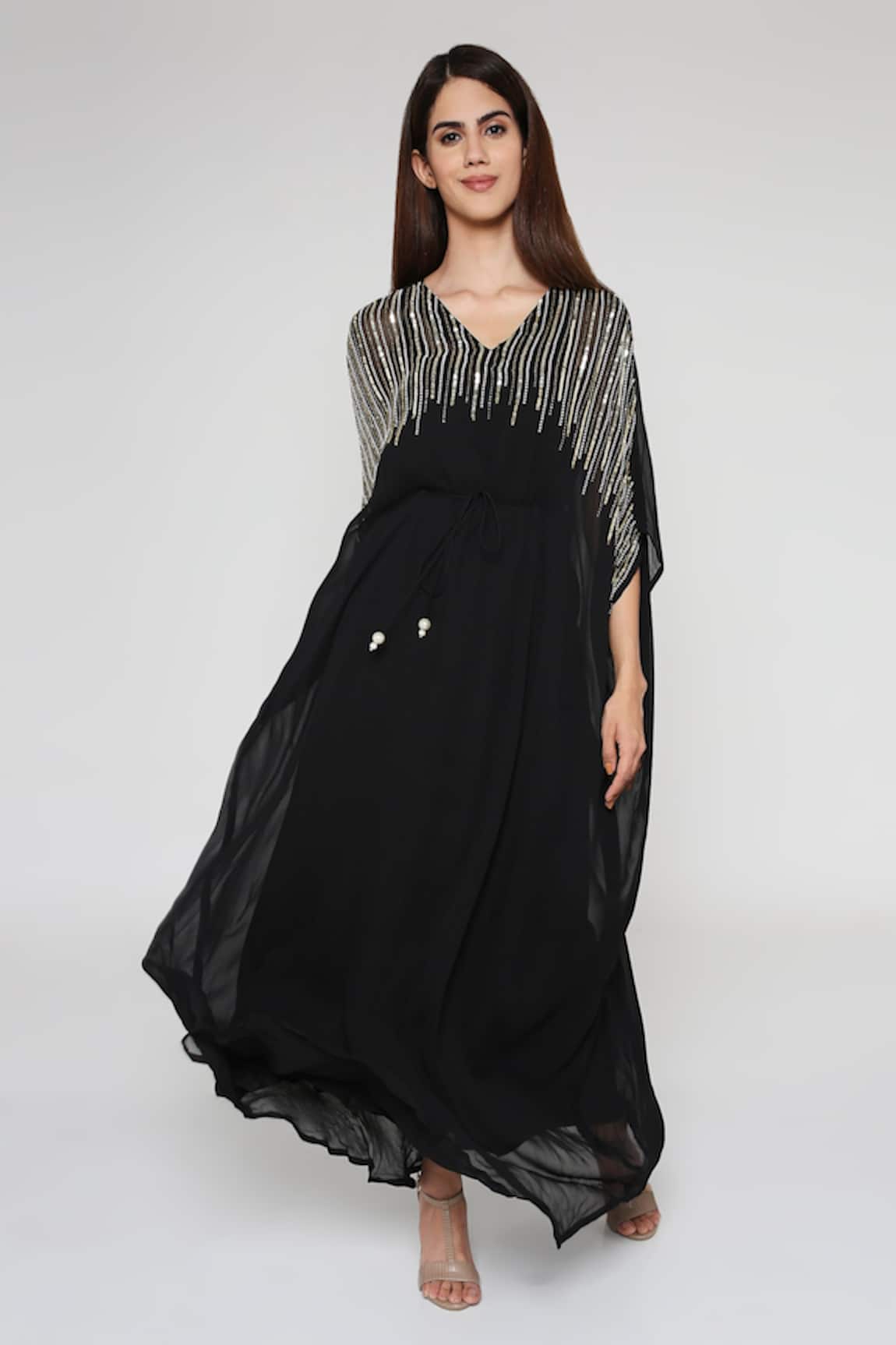 Bha Sha Elsa Embroidered Long Kaftan With Inner 