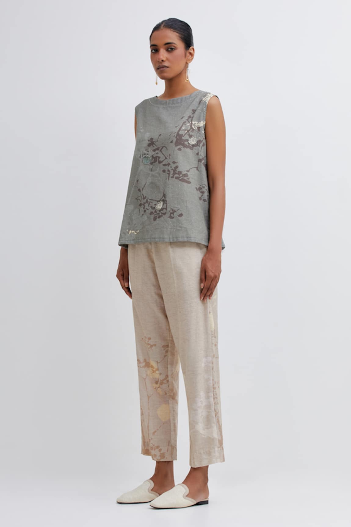 Bhavik Shah Handwoven Foliage Pattern Top With Pant