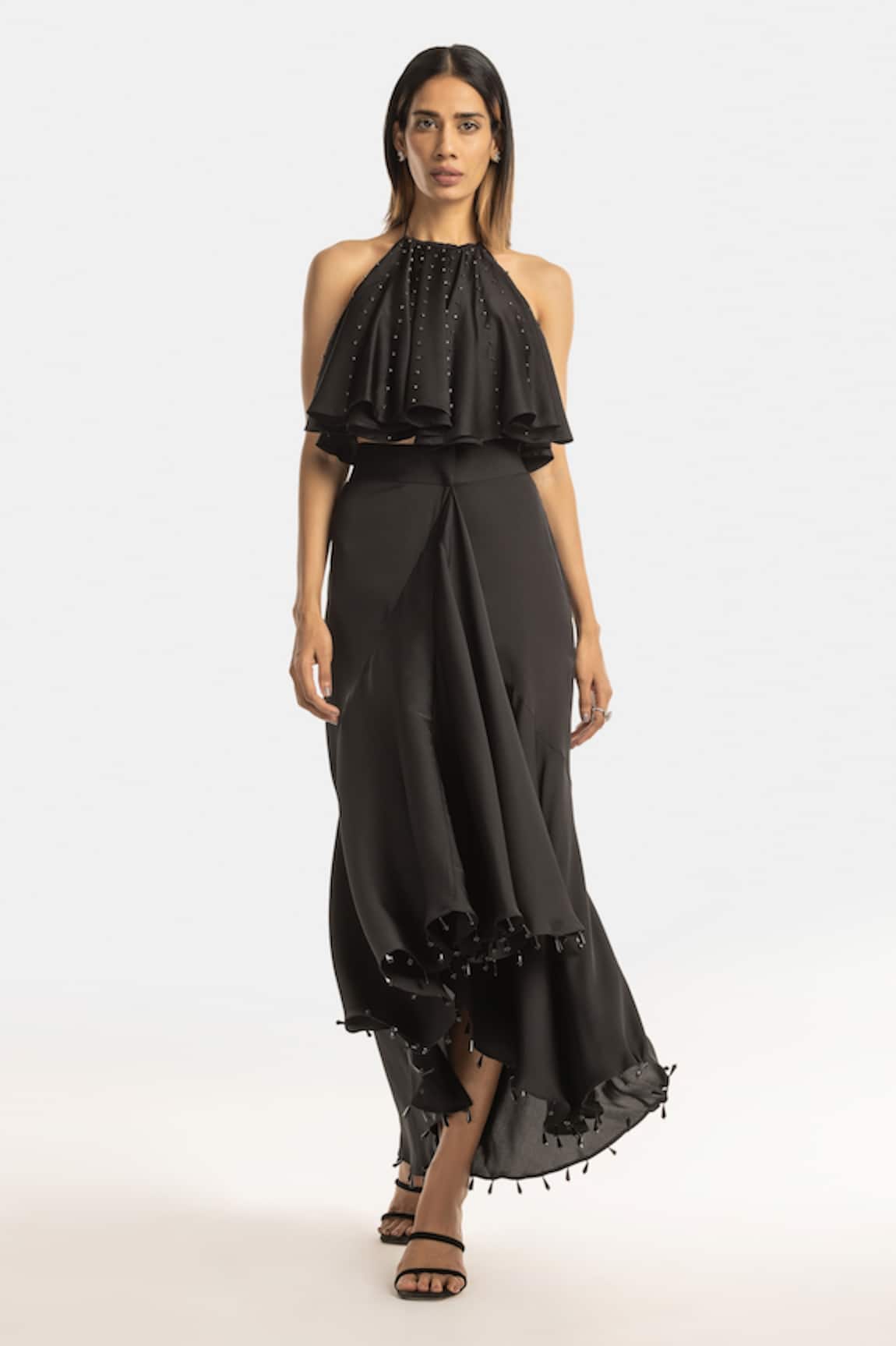 431-88 By Shweta Kapur Star Ruffle Embellished Top 