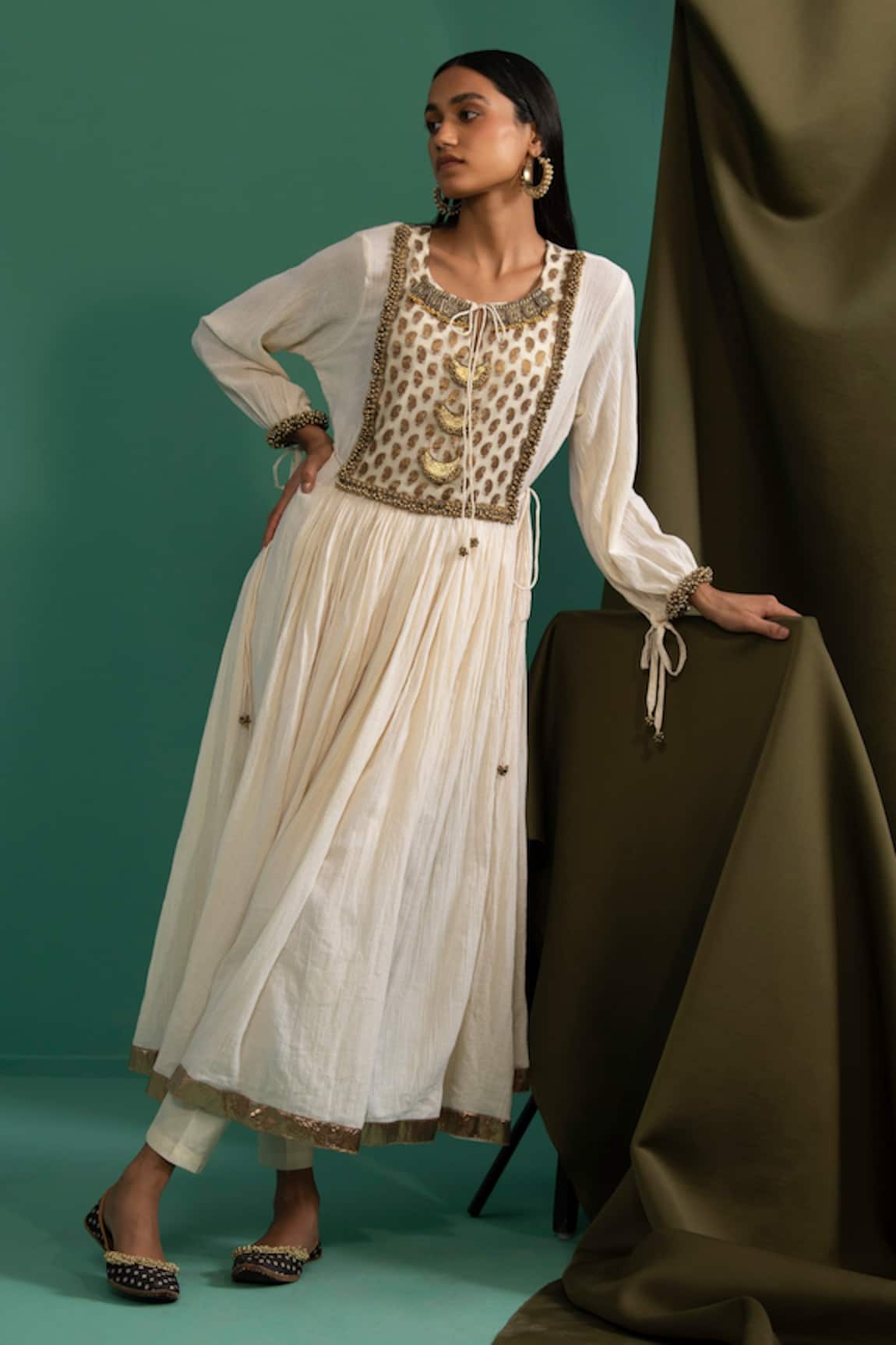 5elements Ghungroo Embellished Anarkali & Pant Set