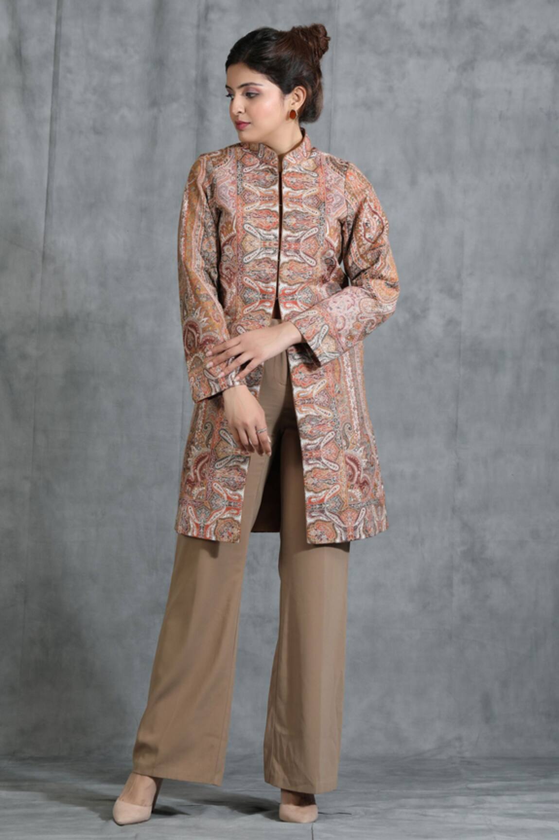 Dusala Pashmina Full Sleeves Jacket