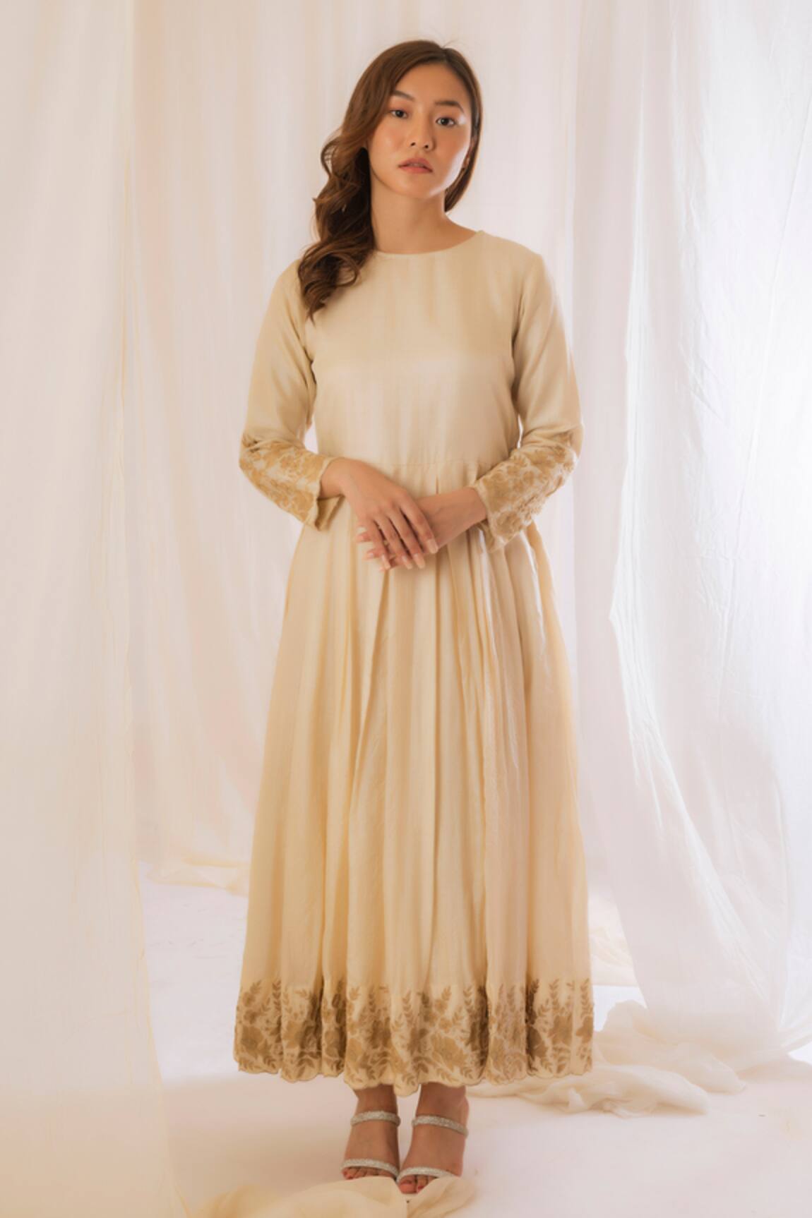 Vaani Beswal Sleeve Embroidered Dress