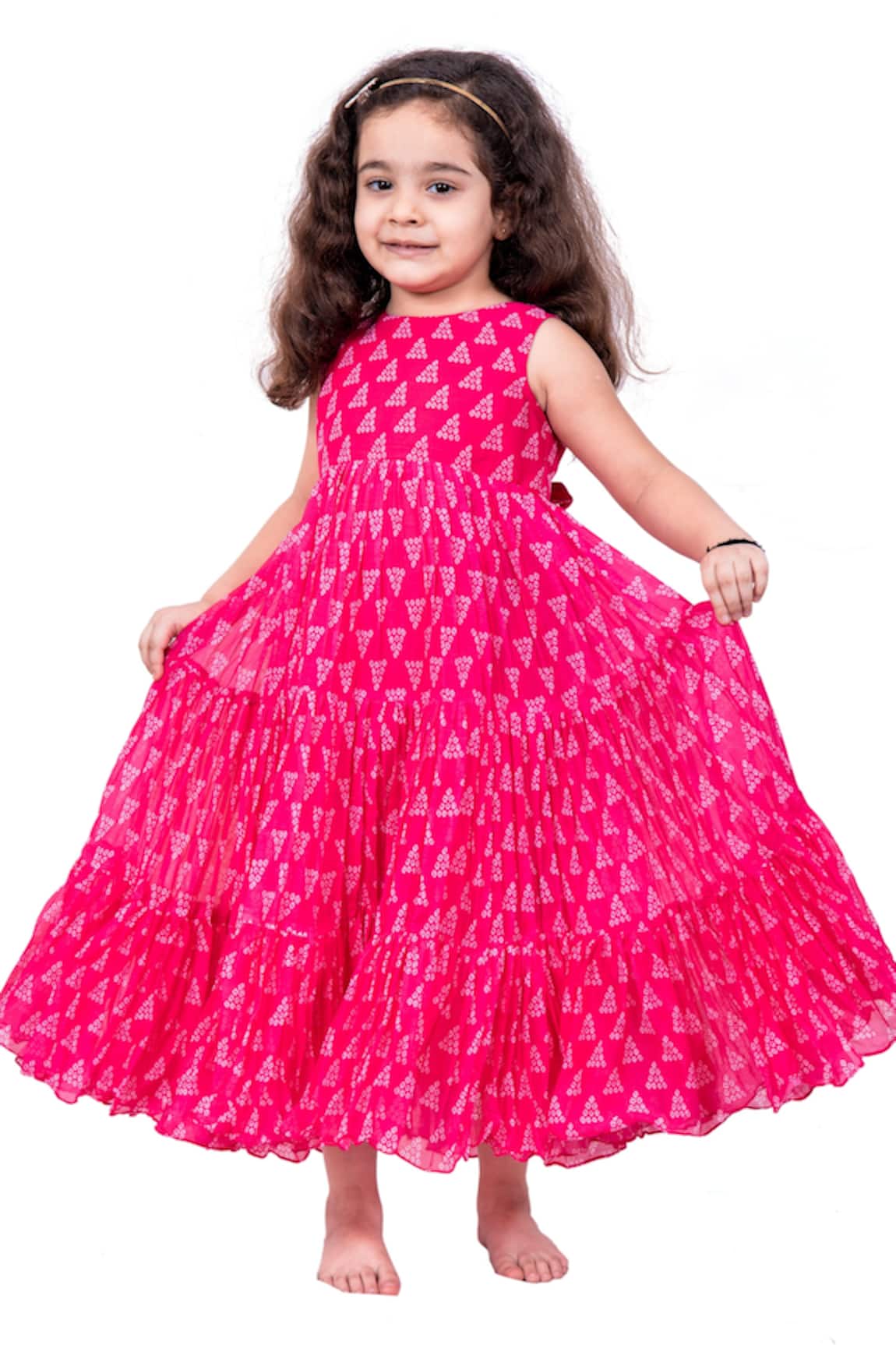 Vivedkids Bandhani Print Dress 