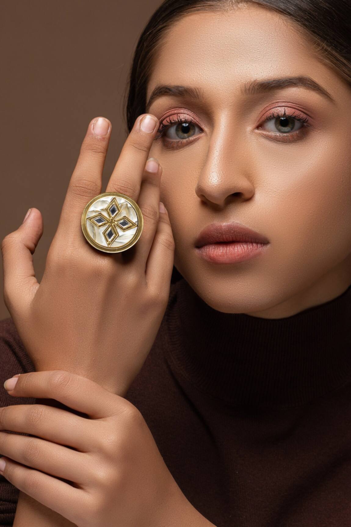 Prachi Gupta Opaline Flower Motif Ring