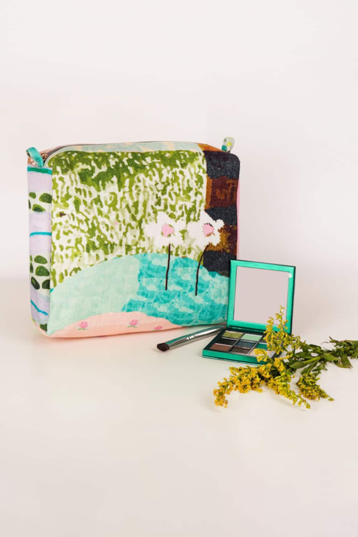 PS Accessories by Payal Singhal Tropical Print Canvas Vanity Kit - Single Pc