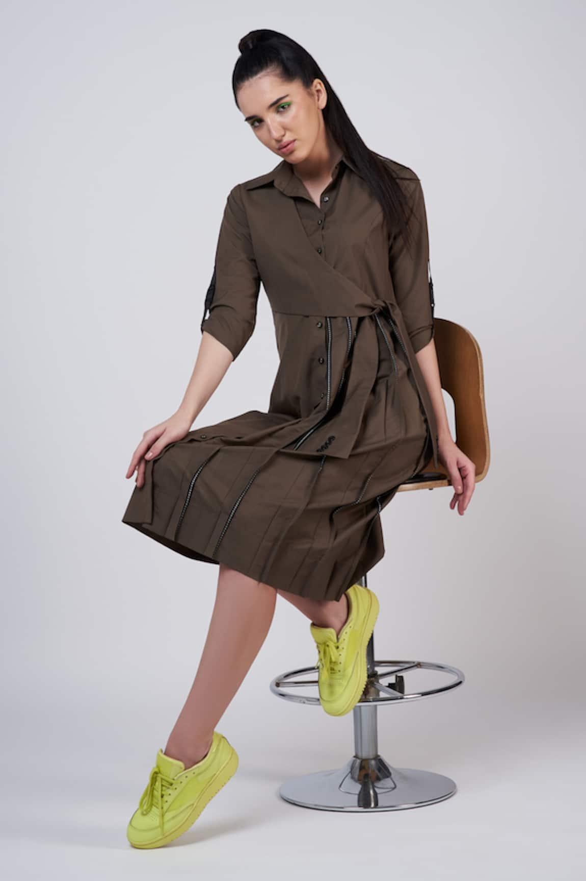 Krati Jain Panelled Shirt Dress