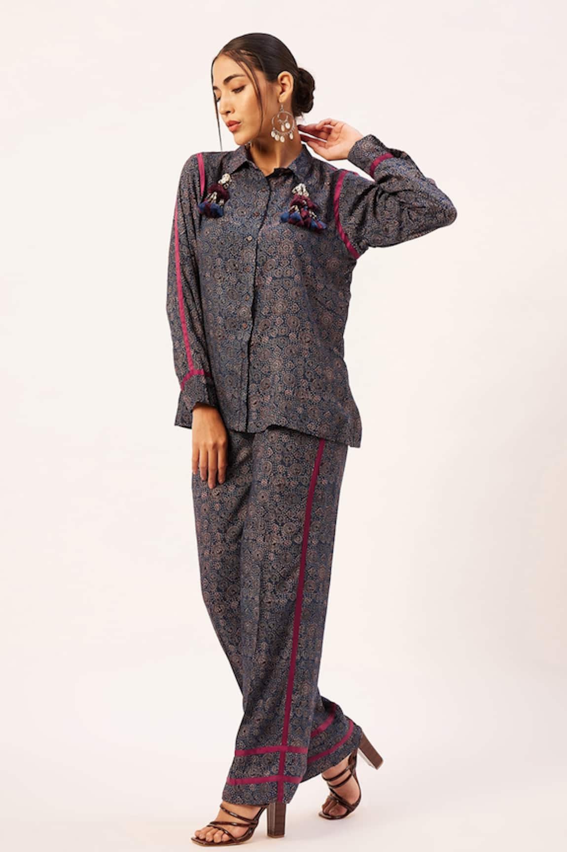 Zariya the Label Ajrakh Print Shirt & Pant Set