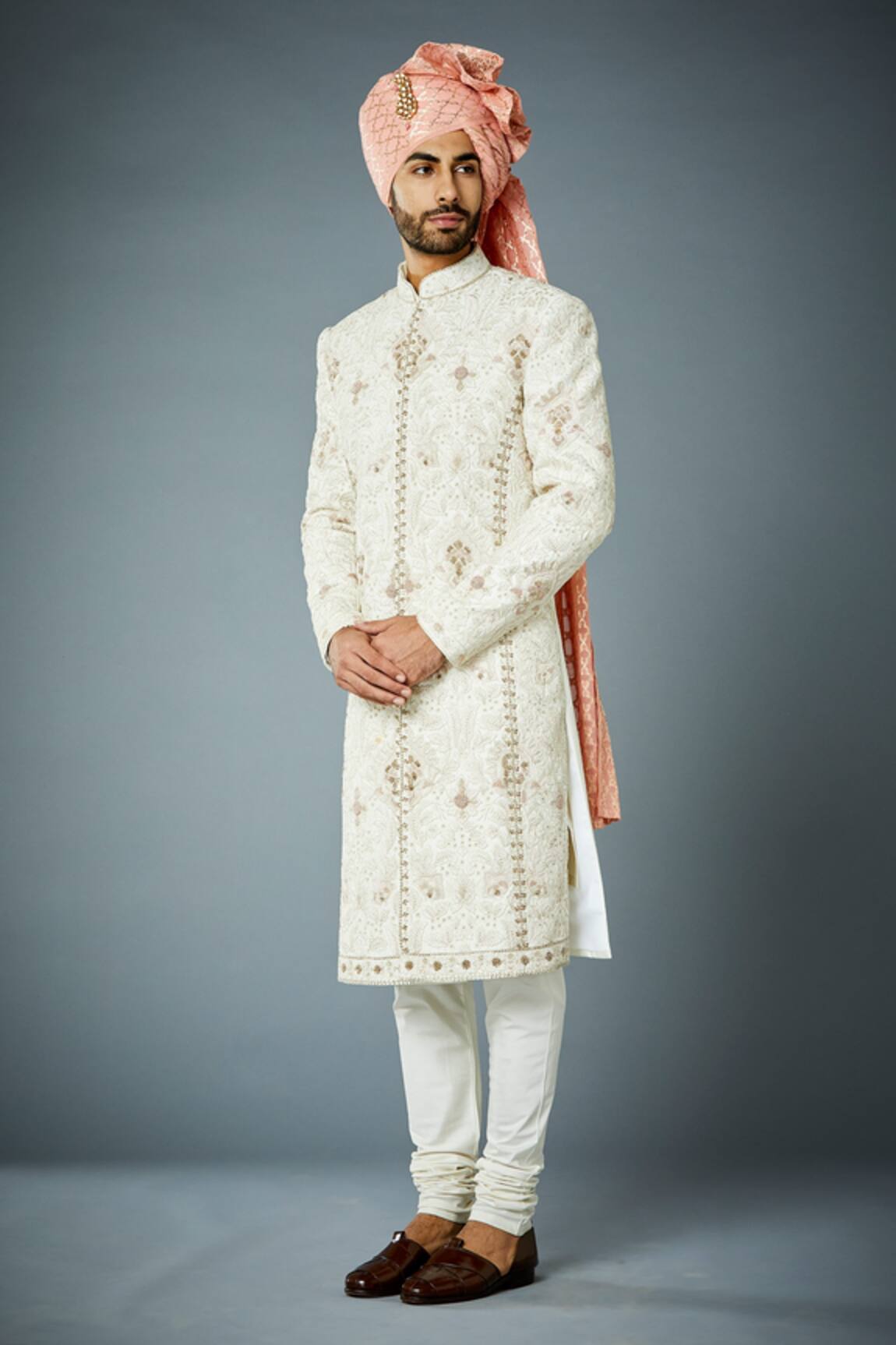Gargee Designers Eccentric Tonal Embroidered Sherwani Set