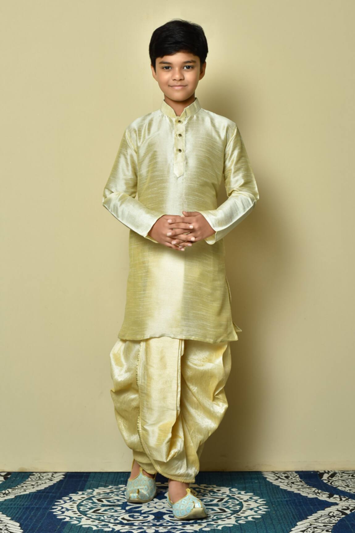 Petite Pomme Full Sleeve Kurta & Dhoti Set