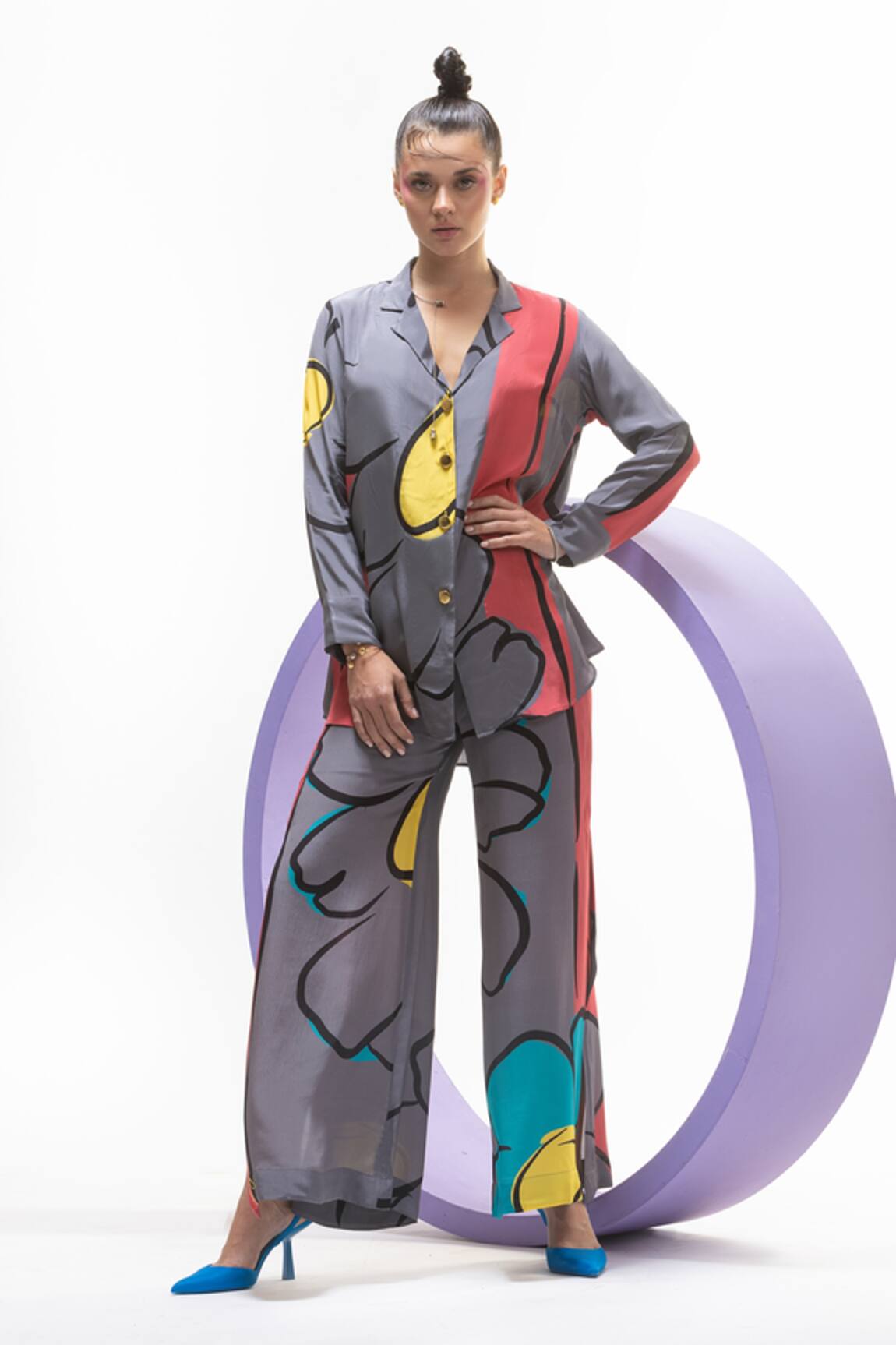 Nautanky Artistic Print Shirt & Trouser Set