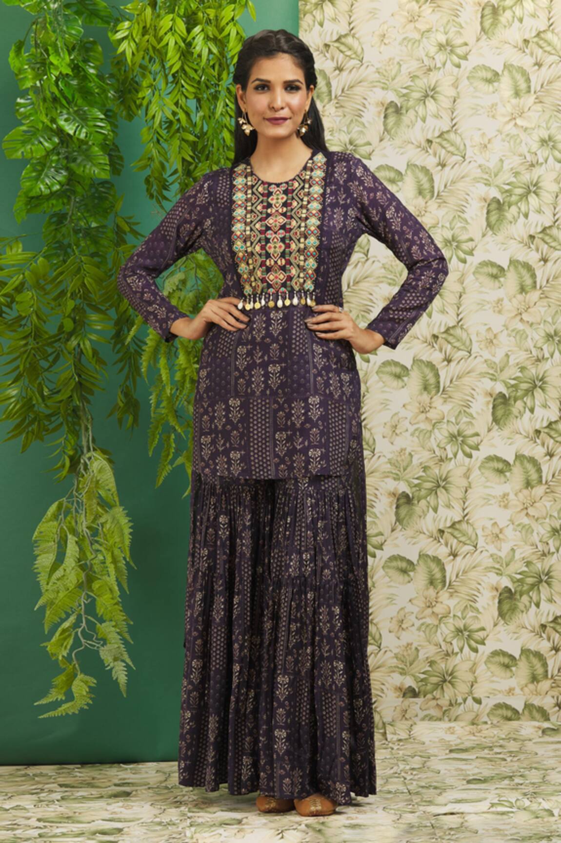 Alaya Advani Printed Kurta & Gharara Set