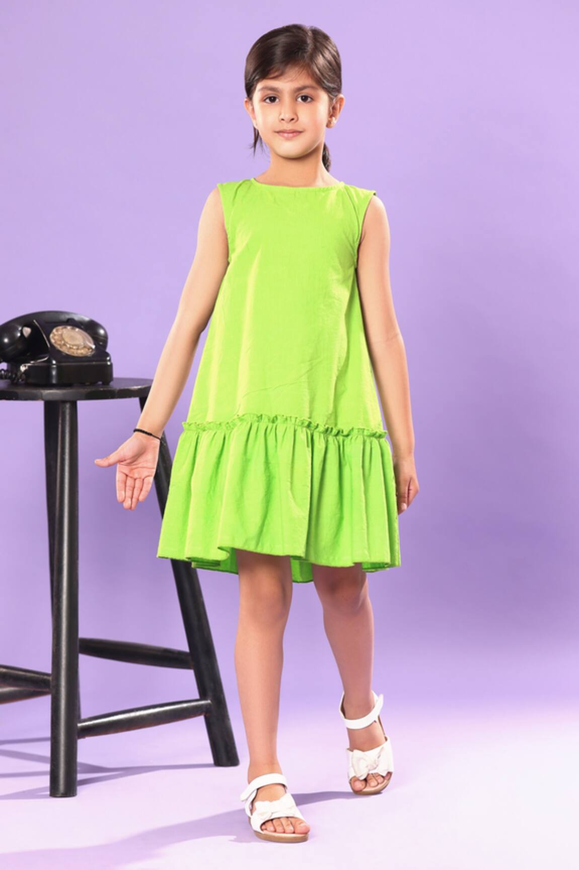 Littlecheer Ruffled & Tiered A-Line Dress