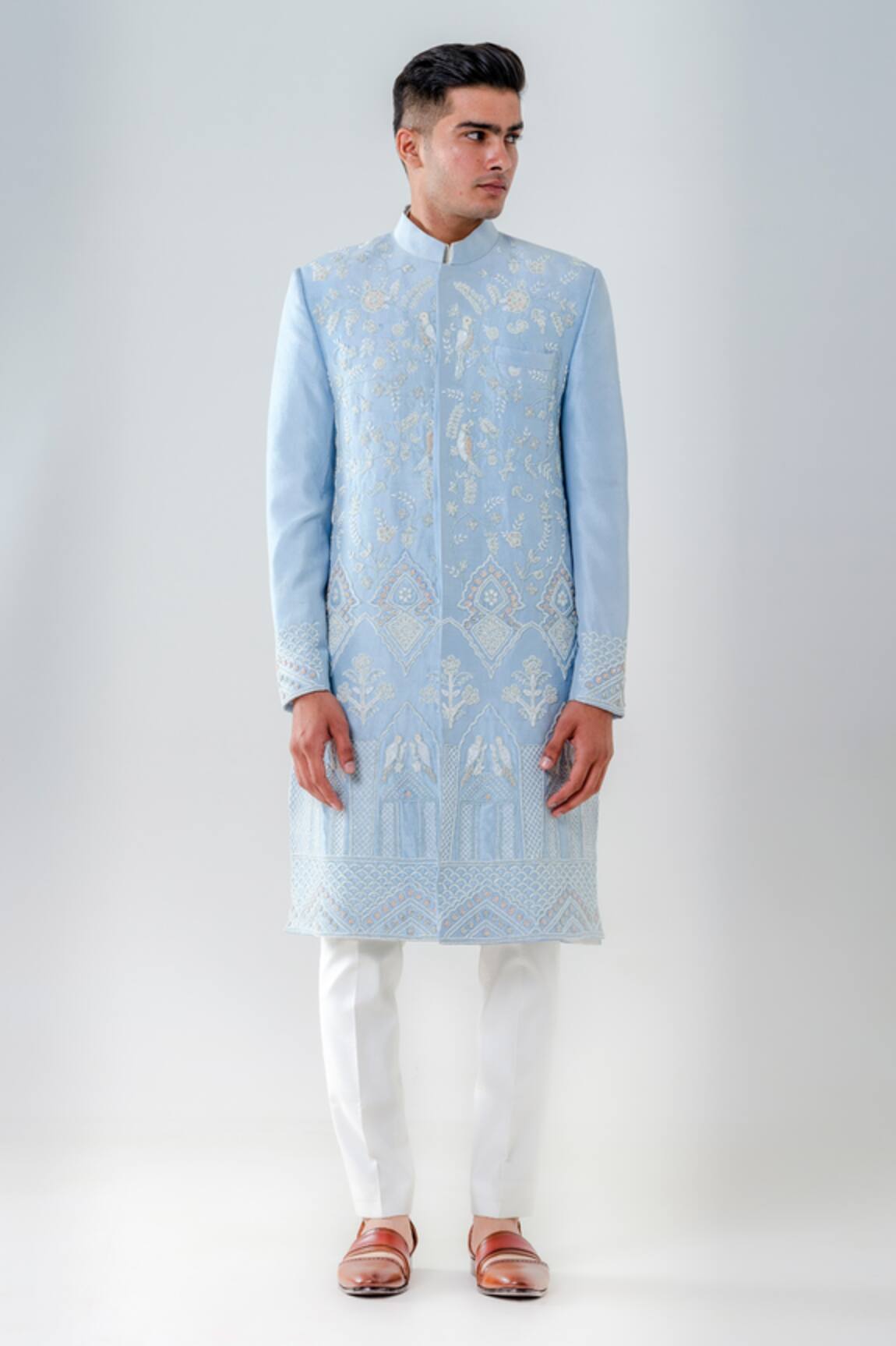 Amrit Dawani Floral Embellished Sherwani Set 