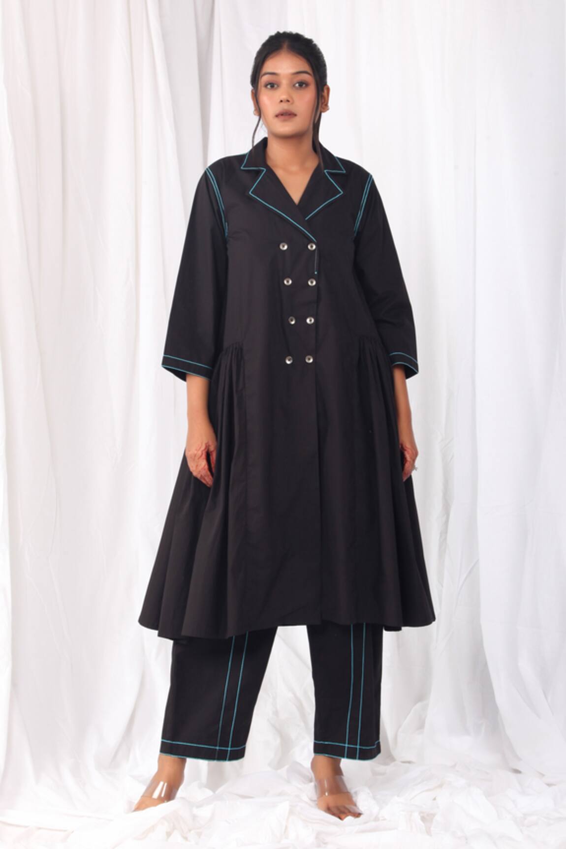 Khat Side Gathered Kurta & Pant Set
