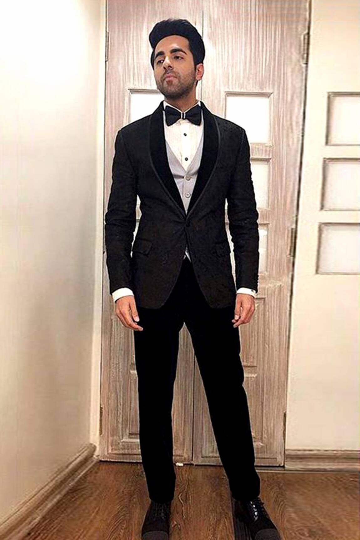 Rohit Gandhi + Rahul Khanna Linen Shawl Collar Tuxedo & Pant Set