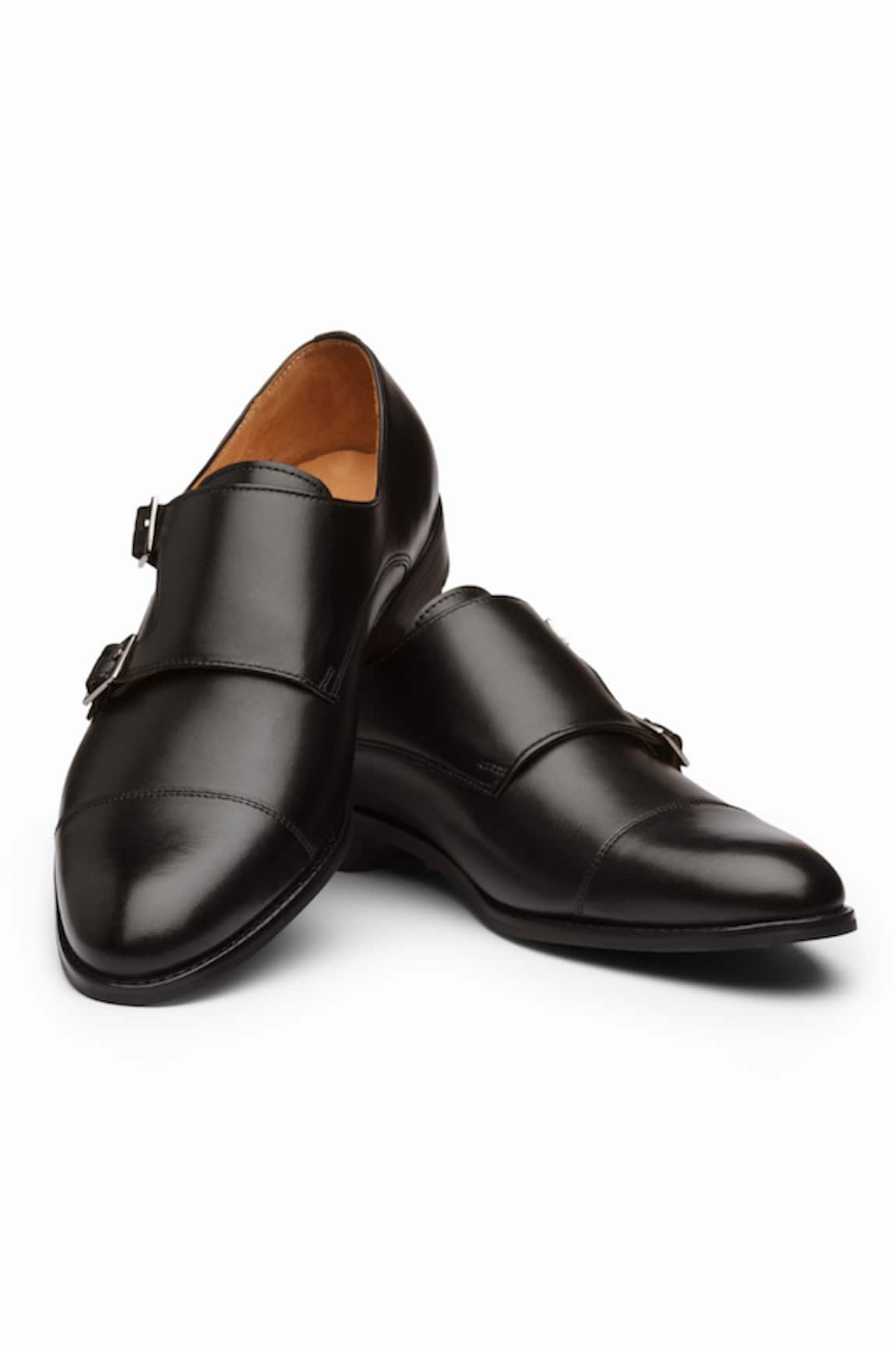 dapper Shoes Toe Cap Double Monk Strap Shoes