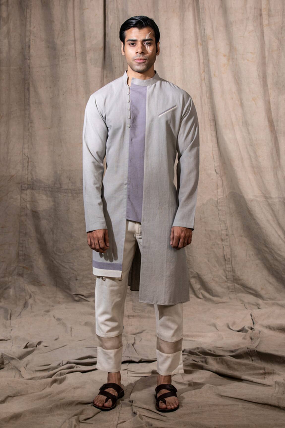 Shreyansh Designs Asymmetric Colorblock Kurta 