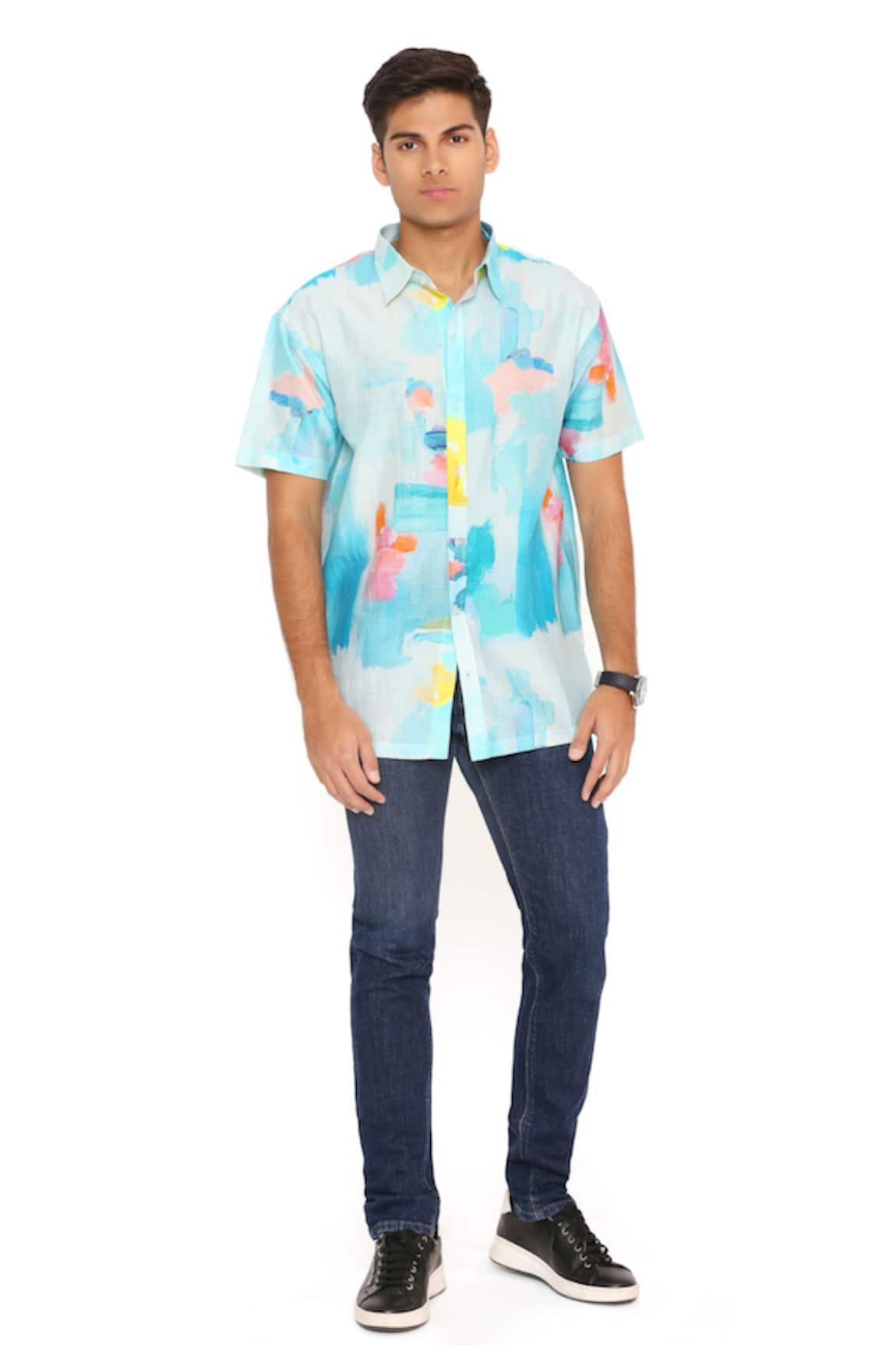 PS Men by Payal Singhal Painterly Print Shirt