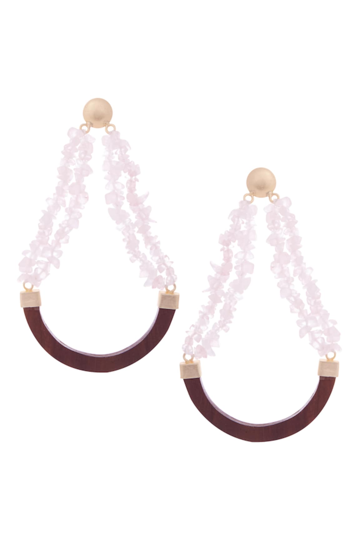 Madiha Jaipur Rose quartz swing Dangler