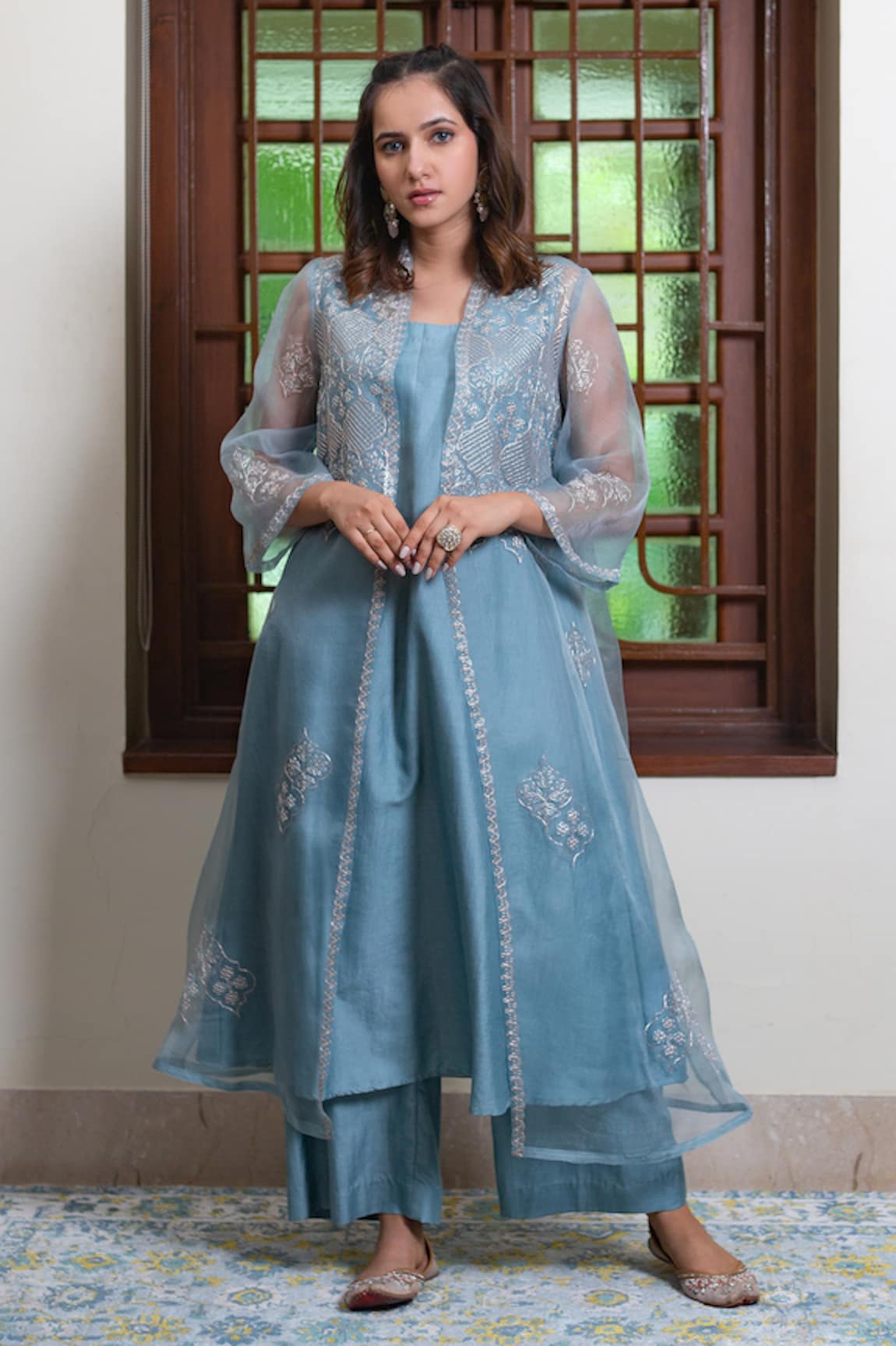 Maliha by Anar and Anoli Kasab Embroidered Jacket Kurta Set