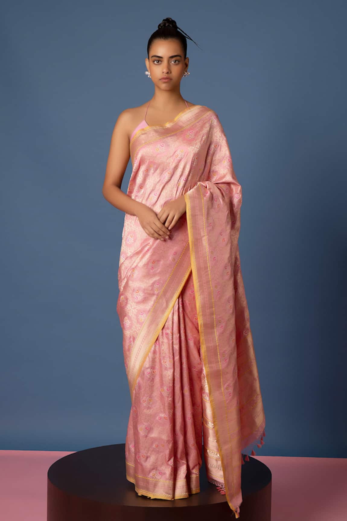 Ekaya Silk Handwoven Banarasi Kadwa Saree