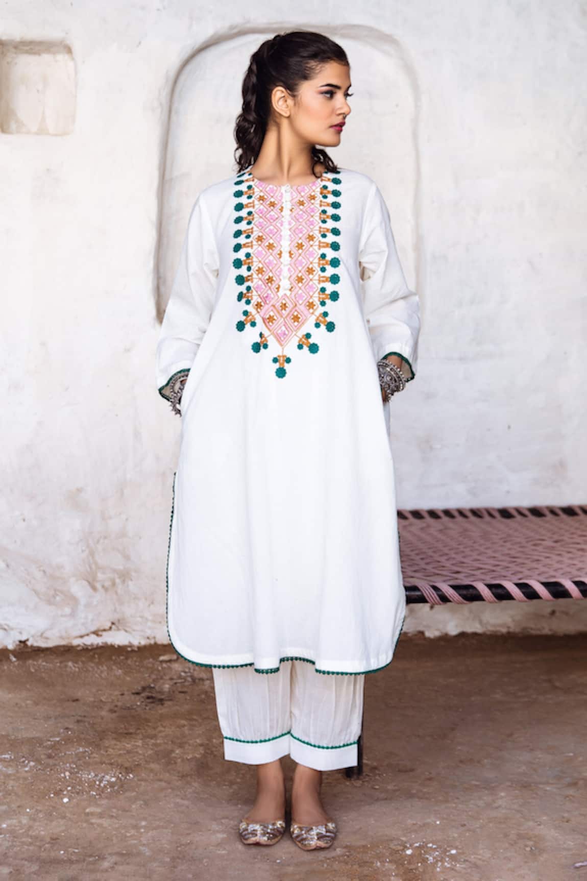 Gulabo Jaipur Arzu Floral Embroidered Kurta & Pant Set 