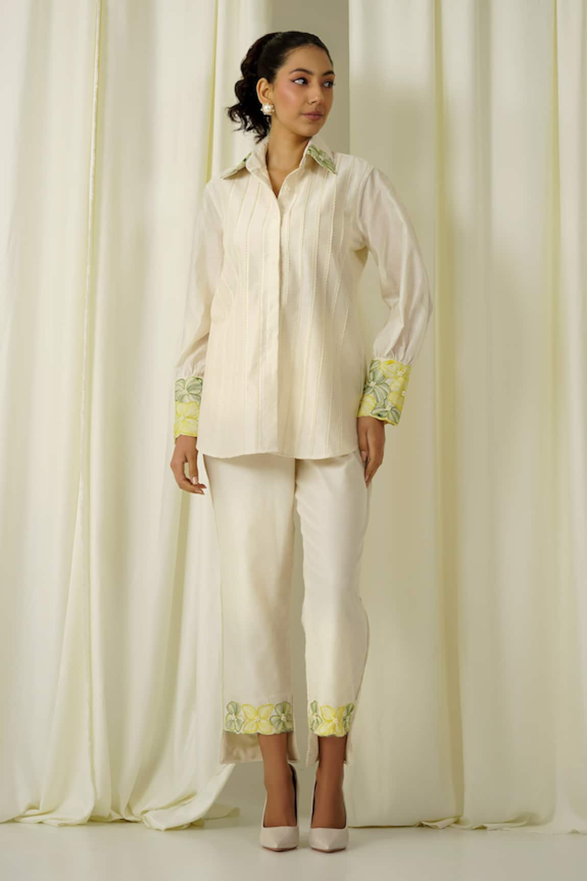 Sakshi Khetterpal Lace Work Shirt & Pant Set