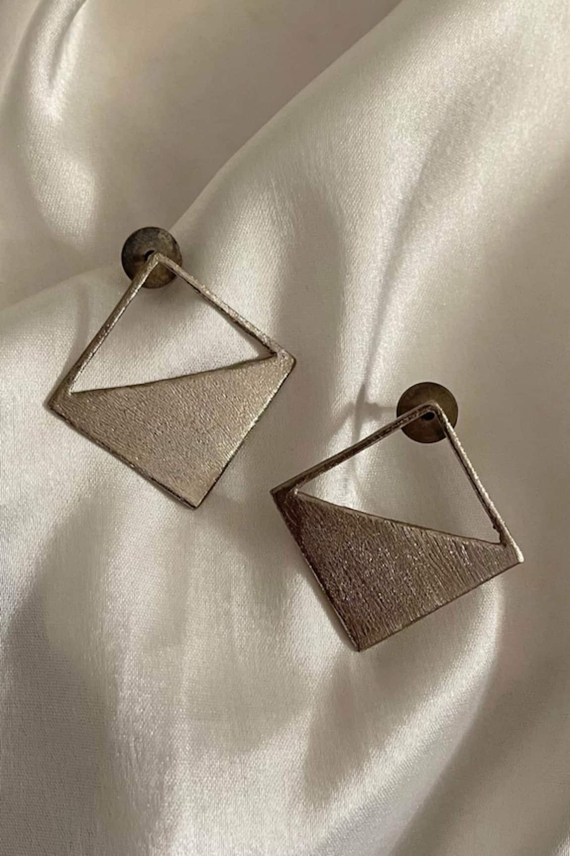 Aaree Accessories Diamond Block Earrings