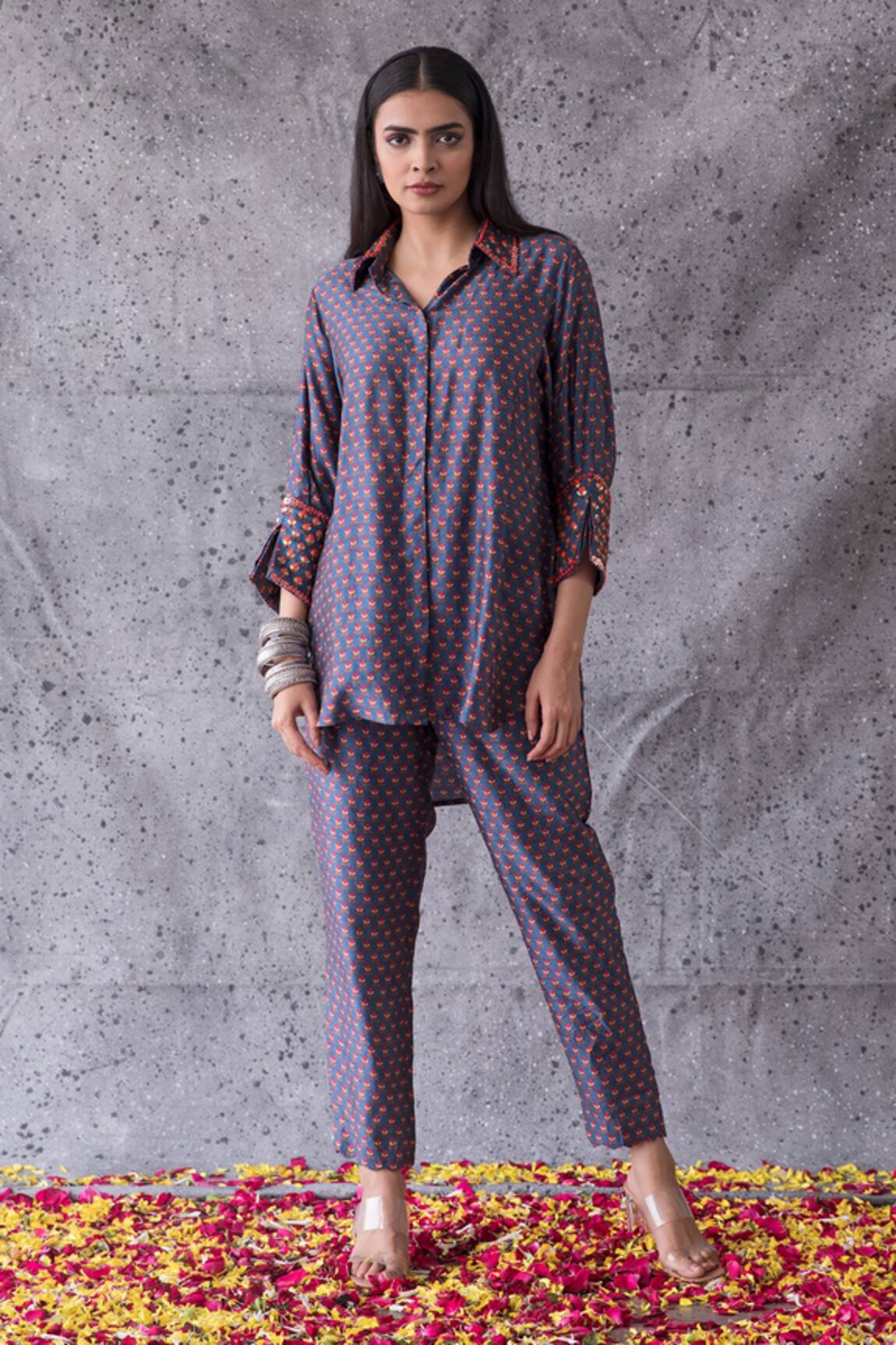 Shachi Sood Floral Print Shirt And Pant Set 