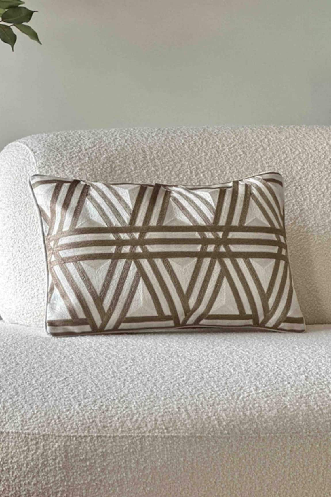 Mason Home Kaleidoscopic Embroidered Lumbar Cushion Cover