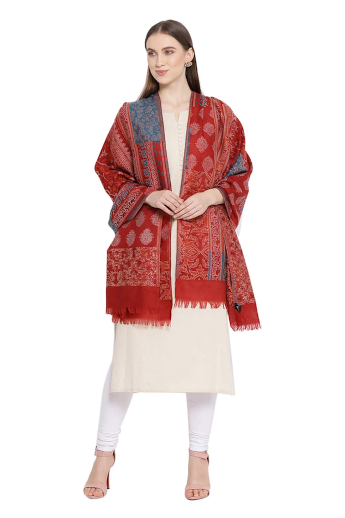 Shingora Flower Print Stole