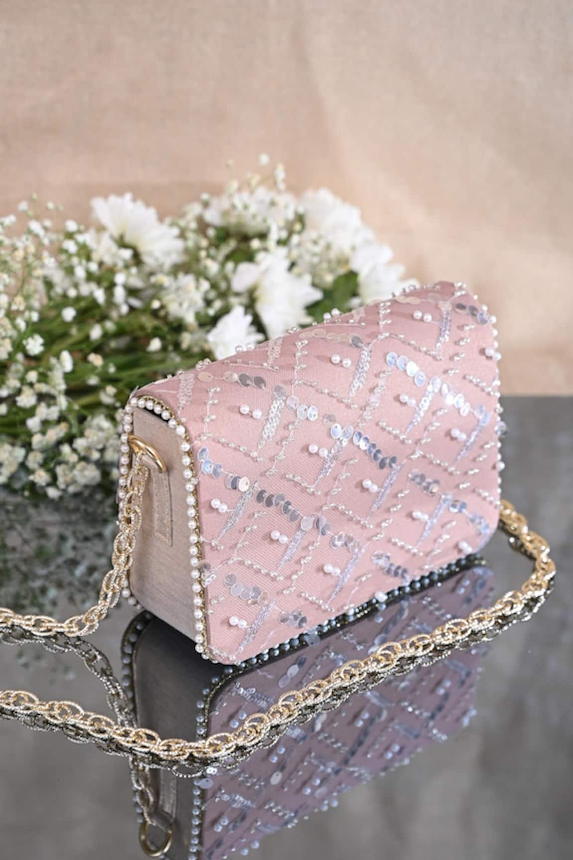 Miar Designs Gargi Embellished Box Clutch