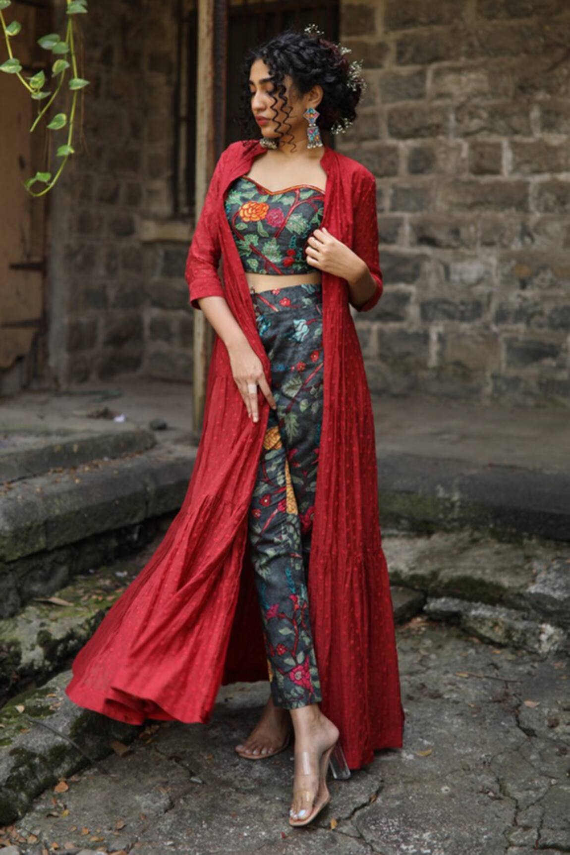 Shachi Sood Embroidered Top Pant Set 