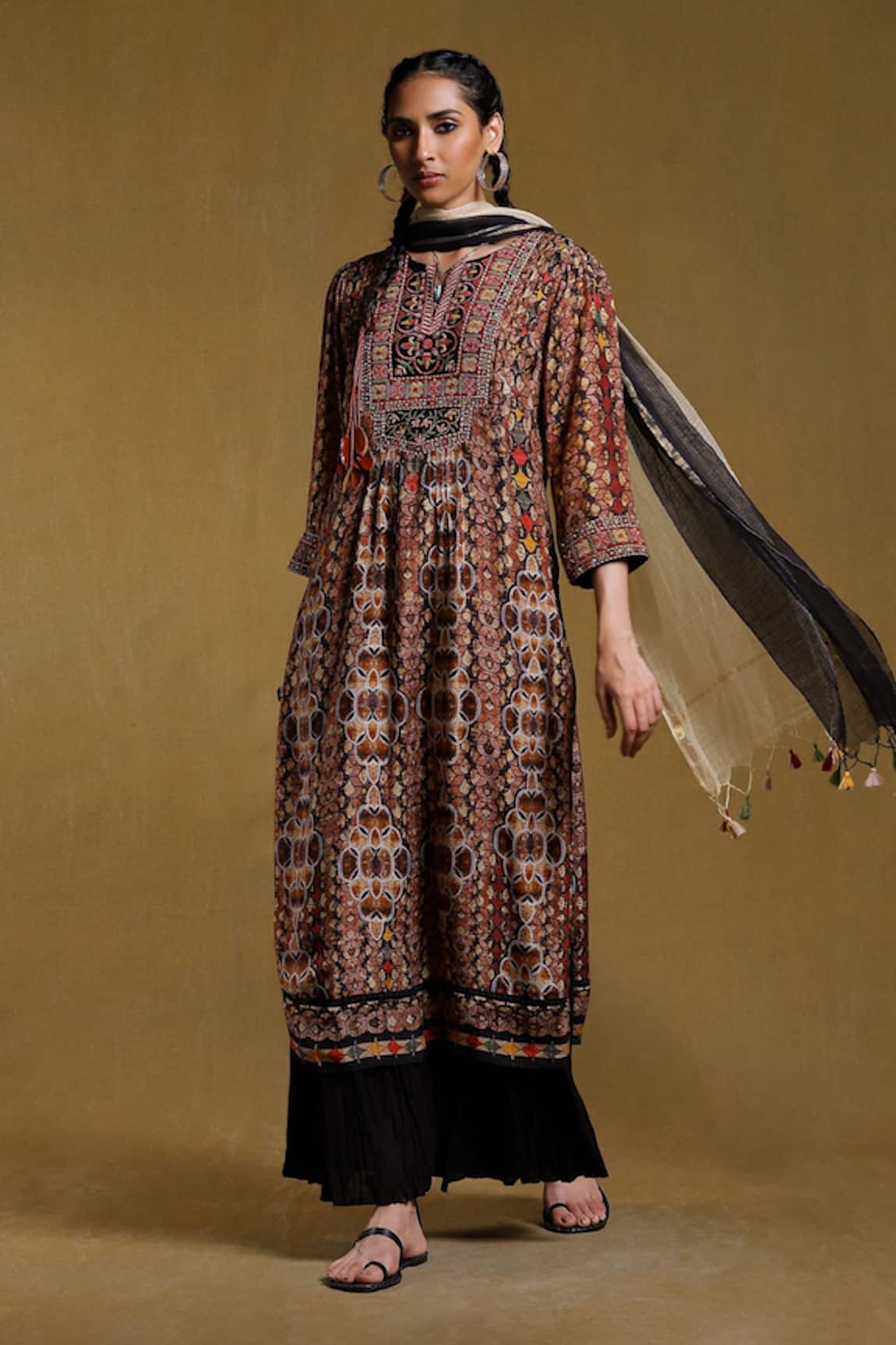 Ritu Kumar Geometric Print Kurta Pant Set 