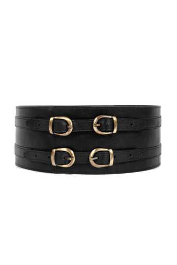 Trov Penny Leather Buckle Belt 