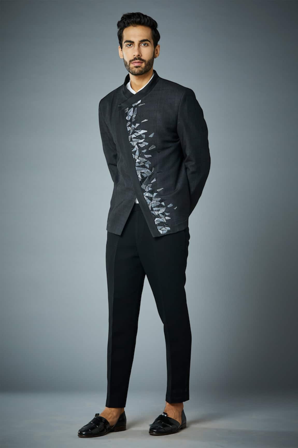 Gargee Designers Flake Angarakha Bandhgala Set