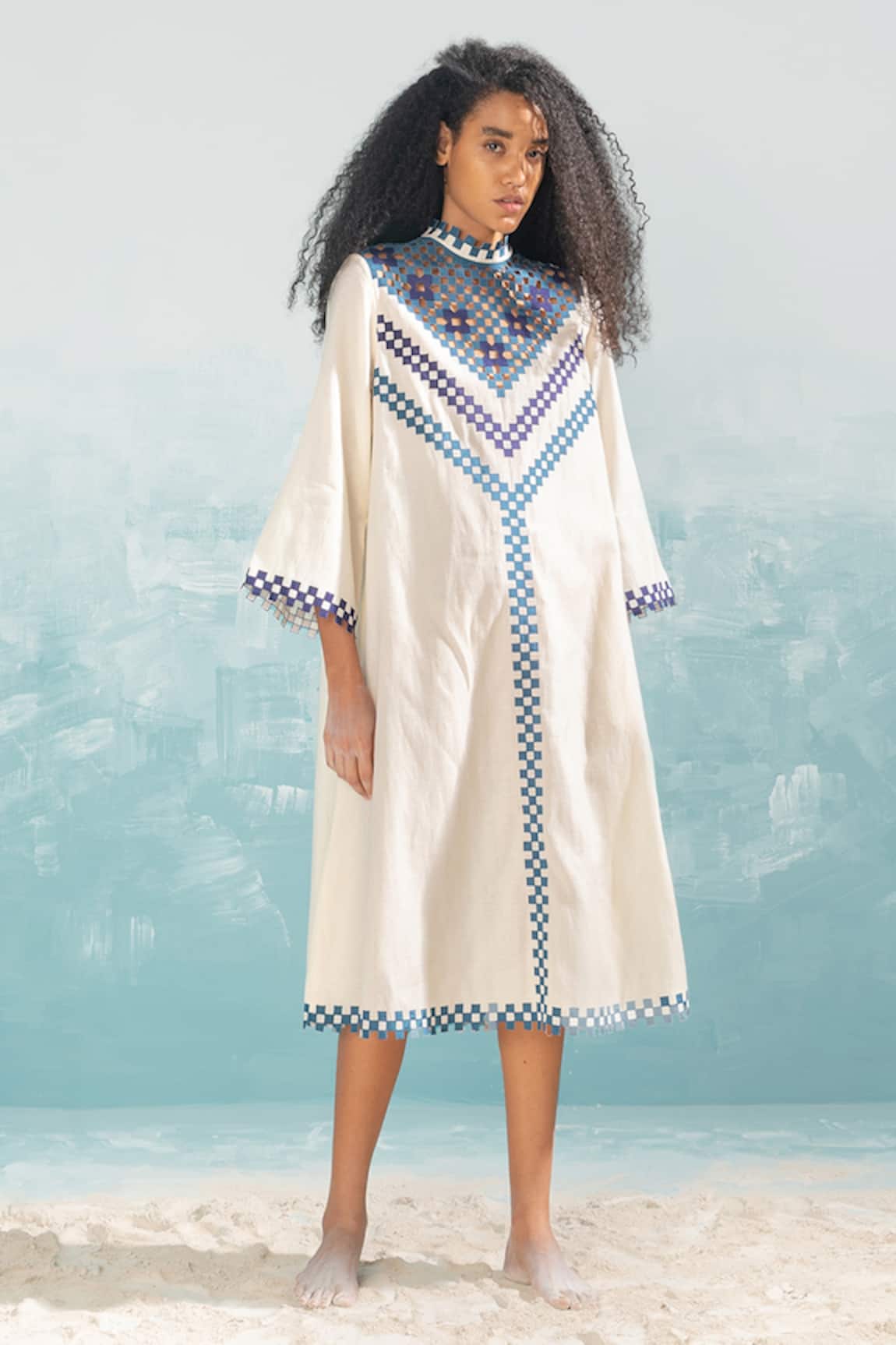 Ikai by Ragini Ahuja Nile Cutwork Circular Dress 